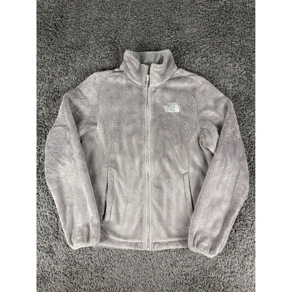 The North Face Osito Fleece Jacket Womens Medium Gray Full Zip High Pile Soft